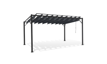 Pergola Venice toit lames orientables 3x4m gris