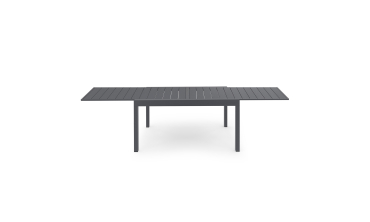 Ensemble repas extensible 12 places en polywood gris