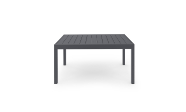 Table de jardin extensible en polywood gris anthracite 135-270cm