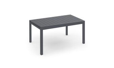 Table de jardin extensible en polywood gris anthracite 135-270cm