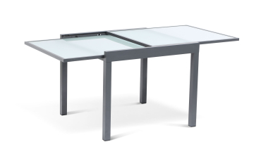 Table de jardin extensible en verre trempé 90-180cm