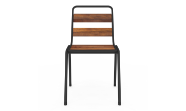 Chaises de jardin Acacia en métal et bois - lot de 4 Chaises de jardin Acacia en métal et bois - lot de 4