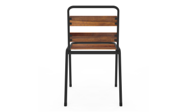 Chaises de jardin Acacia en métal et bois - lot de 4 Chaises de jardin Acacia en métal et bois - lot de 4