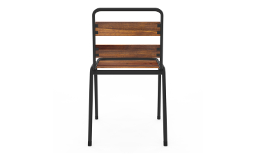 Chaises de jardin Acacia en métal et bois - lot de 6 Chaises de jardin Acacia en métal et bois - lot de 6