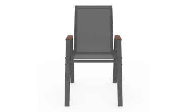 Chaises de jardin Ozéa en textilène et rotin - lot de 6 Chaises de jardin Ozéa en textilène et rotin - lot de 6