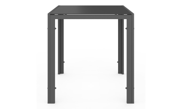 Ensemble repas Minorca 4 places en textilène et verre trempé gris anthracite Ensemble repas Minorca 4 places en textilène et verre trempé gris anthracite