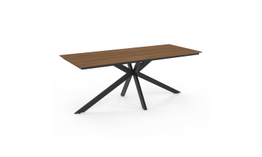 Table de jardin Milazzo en polywood et pieds croisés 190cm