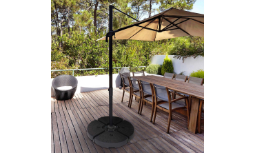 Dalle de parasol noire à lester