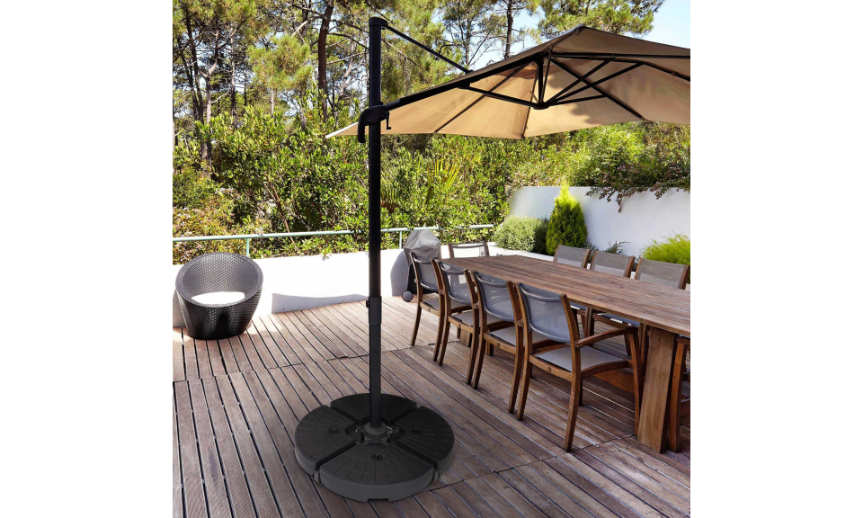 Dalle de parasol noire à lester