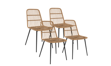 Chaises de jardin Cuba - lot de 4
