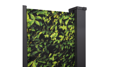 Paravent rétractable occultant 400x180cm motif feuillage Paravent rétractable occultant 400x180cm motif feuillage