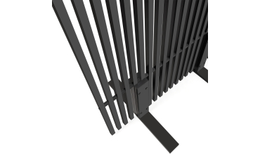 Paravent extérieur ajouré en métal gris anthracite 150x80cm