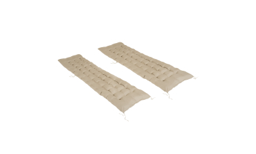 Coussins universels beiges pour bain de soleil - lot de 2