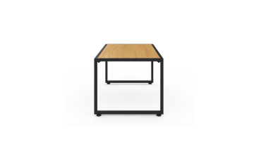 Salon de jardin Ozéa 4 places noir et cordage