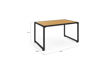 Salon de jardin Ozéa 4 places noir et cordage