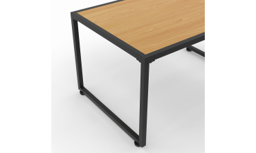 Salon de jardin Ozéa 4 places noir et cordage