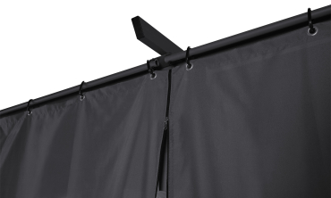 Pergola Marina 3x4m toit rétractable + 4 rideaux