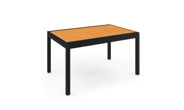 Ensemble repas extensible 12 places polywood noir et bois