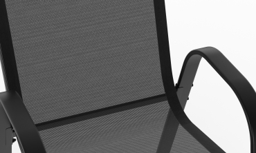 Ensemble repas extensible 12 places polywood noir et bois