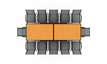 Ensemble repas extensible 12 places polywood noir et bois