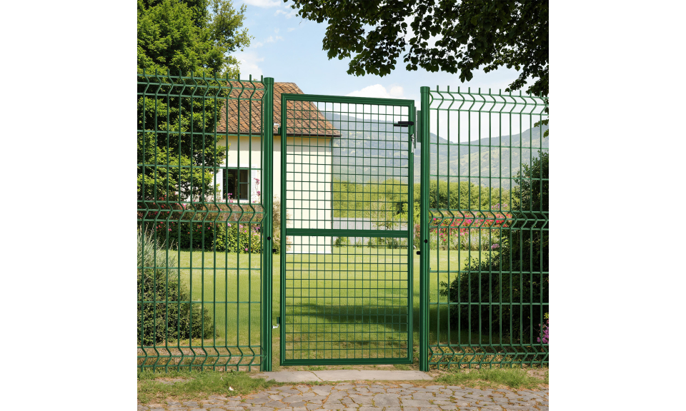 Portillon en acier vert 150x100cm