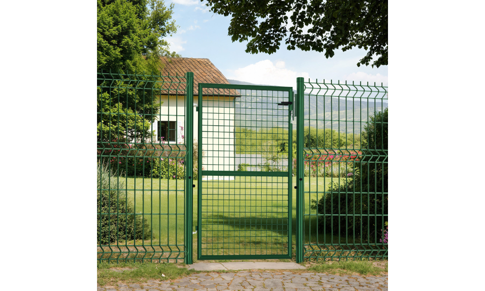 Portillon acier vert 125x100cm