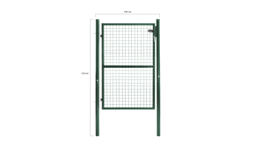 Portillon acier vert 125x100cm