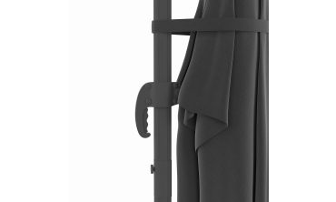 Parasol Sombra 360° rectangle 4x3m gris + housse et éclairage LED