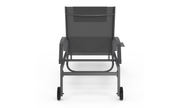 Transats inclinables Bornéo 5 positions avec tablette - lot de 2