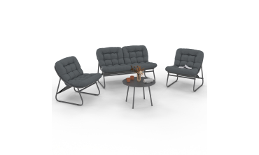 Salon de jardin Ariane 4 places gris