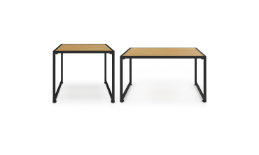 Salon de jardin d'angle Ozéa 12 places noir et cordage