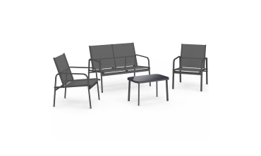 Salon de jardin Lorca 4 places gris