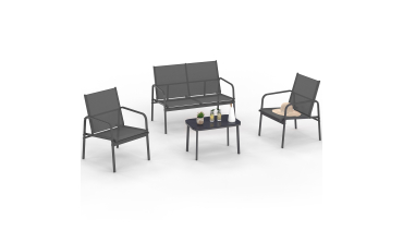 Salon de jardin Lorca 4 places gris