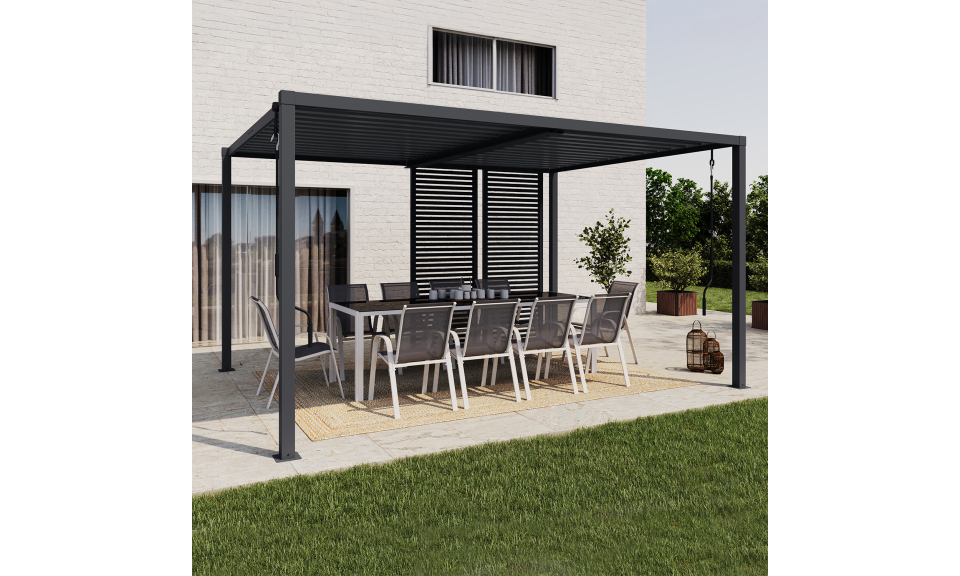 Persiennes pour pergola Marina et bioclimatiques grises - lot de 2