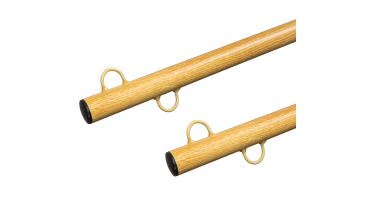 Poteaux ajustables pour voile d'ombrage effet bois - lot de 2