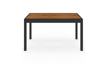 Ensemble repas extensible Timbia 12 places noir et verre trempé effet bois