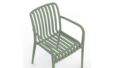 Chaises de jardin empilables Oviedo polypropylène vert - lot de 4