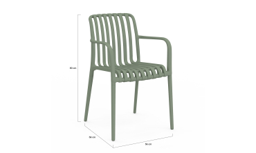 Chaises de jardin empilables Oviedo polypropylène vert - lot de 4
