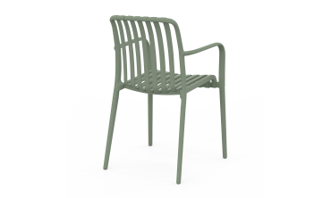 Chaises de jardin empilables Oviedo polypropylène vert - lot de 4