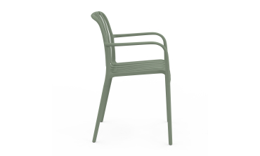 Chaises de jardin empilables Oviedo polypropylène vert - lot de 4
