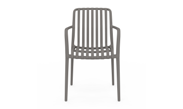 Chaises de jardin empilables Oviedo polypropylène gris - lot de 4