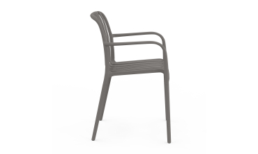 Chaises de jardin empilables Oviedo polypropylène gris - lot de 4