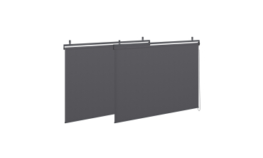 Pergola Marina 3x4m toit rétractable + 4 stores gris