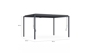 Pergola bioclimatique 3x4m lames orientables