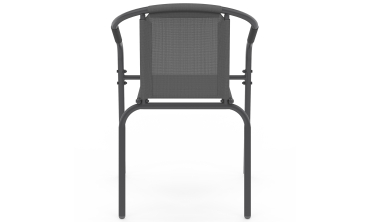 Chaises de jardin empilables Delma grises - lot de 4