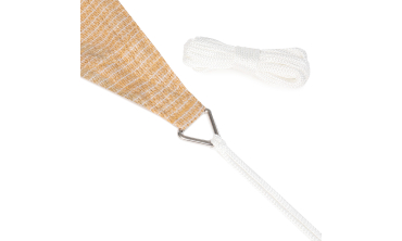 Voile d'ombrage triangulaire beige 5x5x5m