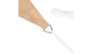 Voile d'ombrage triangulaire beige 3x3x3m