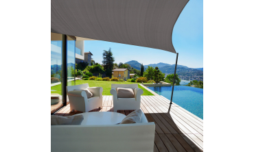 Voile d'ombrage triangulaire gris 3x3x3m