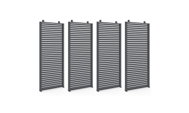 Pergola bioclimatique 3x4m lames orientables + 4 persiennes