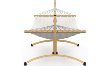 Hamac Amazonia support métal effet bois toile écrue